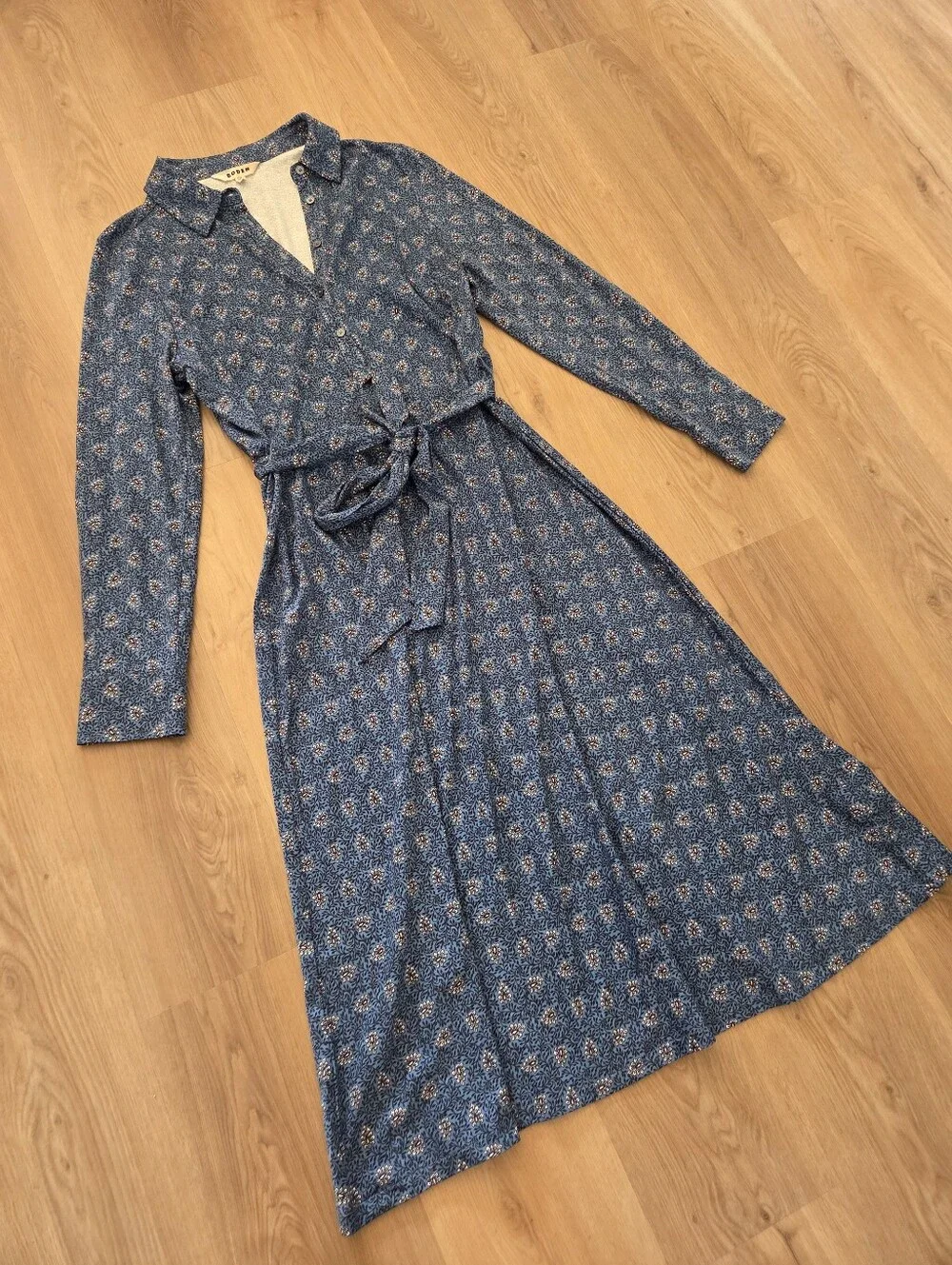 Boden Wmns Laura Jersey Midi Dress 12 Cottagecore Capsule Minimal Vacation - Picture 3 of 10
